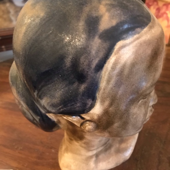 VINTAGE CERAMIC ELDERLY AFRICAN BUST - Picture 2 of 3